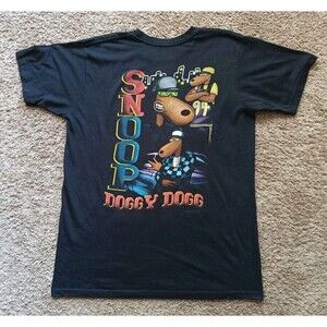Snoop Dogg Joe Cool T-Shirt Men's Medium Black Short Sleeve